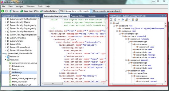 dotpeek file structure