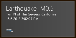 earthquake live tile
