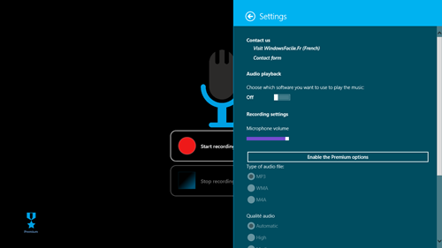 easy sound recorder settings