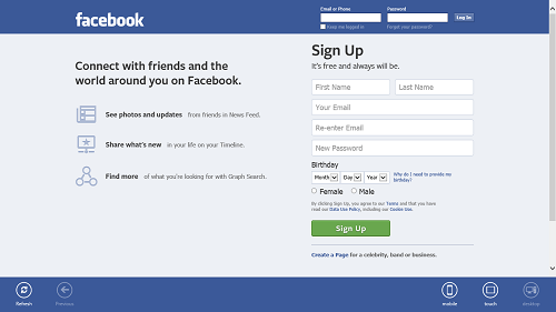 facebook desktop version