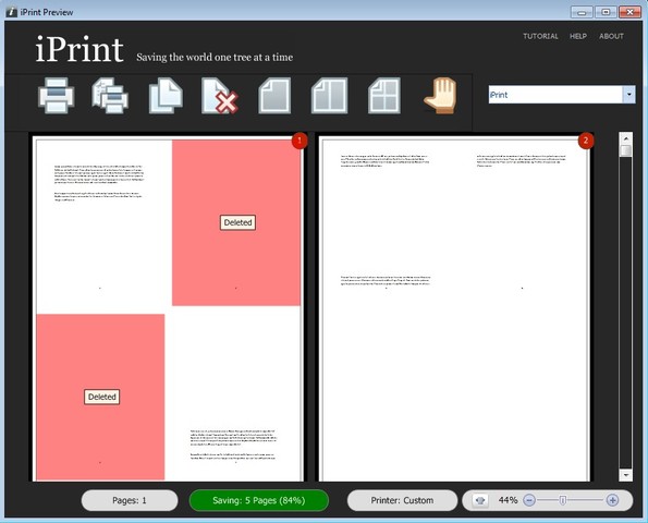 iPrint interface optimization