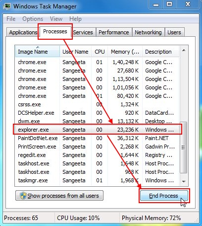 missing system tray icons endprocess