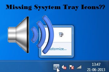missing system tray icons interface