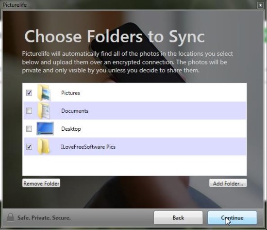 picturelife folder sync