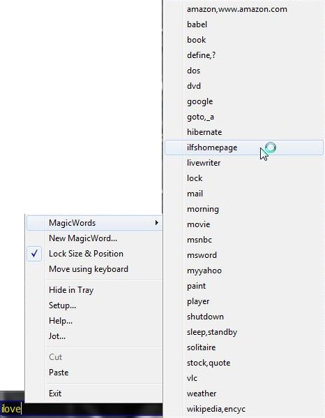 slickrun context menu
