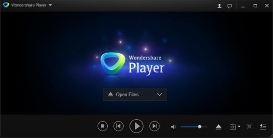 wondershare Player interface