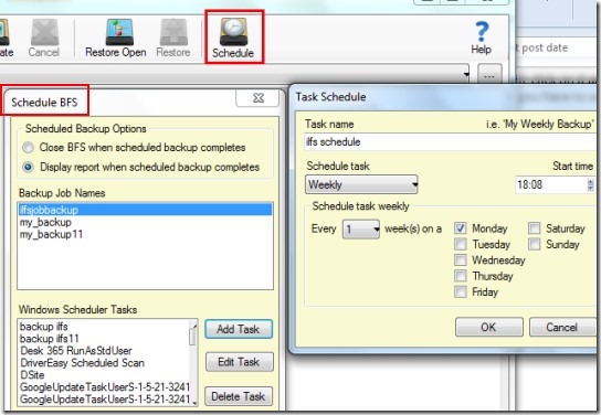 Backup Folder Sync- schedule backups
