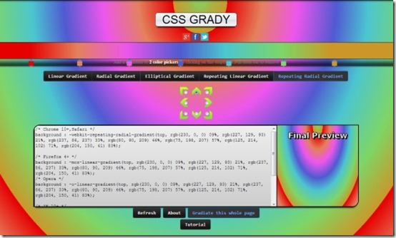 CSS Grady final image