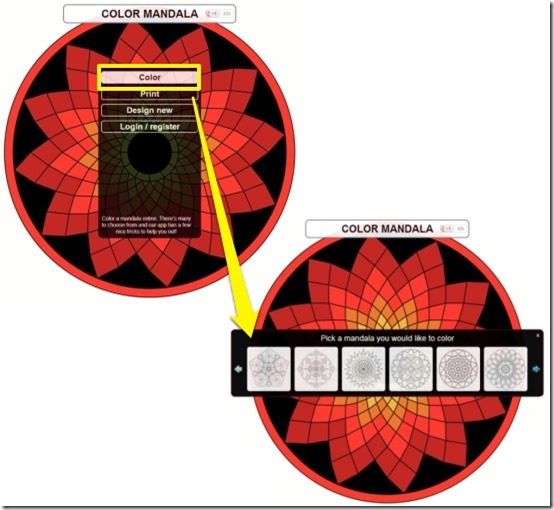 ColorMandala color options