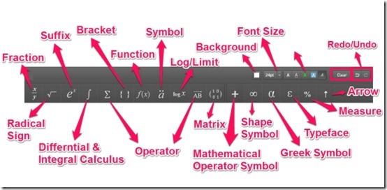 Daum Equation Editor menu bar