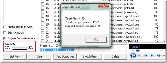 DuplicateFiles- options