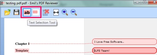 Free PDF Tool To Add Comments To PDF, Highlight Important Notes Emils-PDF-Reviewer_selection-tools.jpg