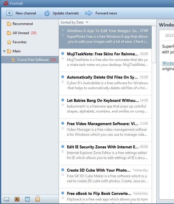 Foxmail rss feed reader