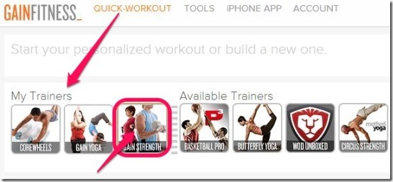GAIN Fitness Quick workouts