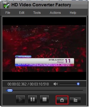 HD Video Conveter Factory- integrated media player with capture video snapshot feature