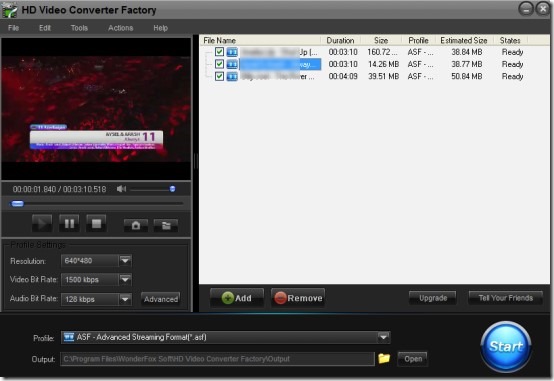 HD Video Conveter Factory- main interface