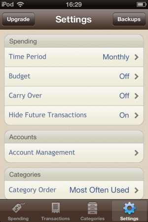 Spending Tracker-settings-Spending Tracker