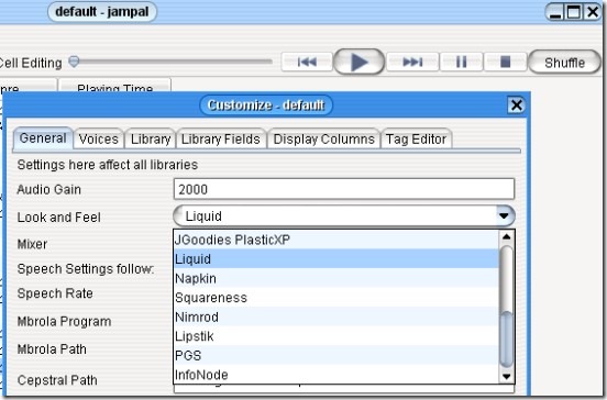 Jampal- customize library