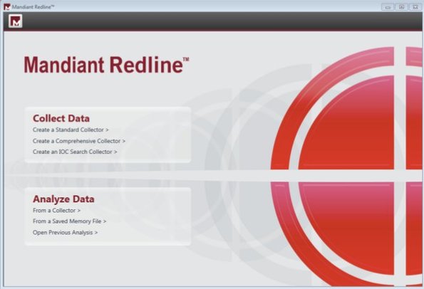 Mandiant Redline default window