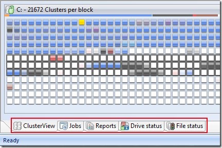 O&O Defrag- bottom section