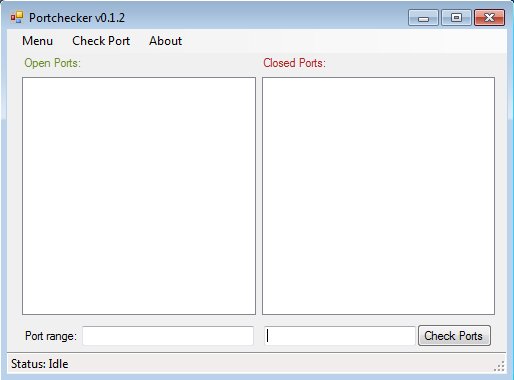 Open Port Checker default widnow