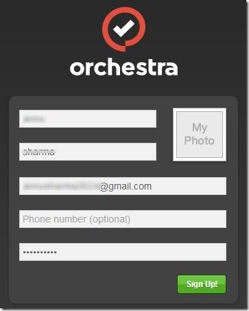 Orchestra To-do sign-up