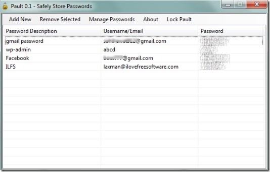 Pault- interface 00 free password manager