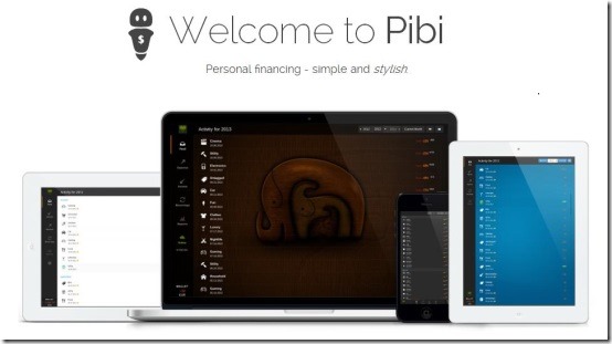 Pibi Welcome page