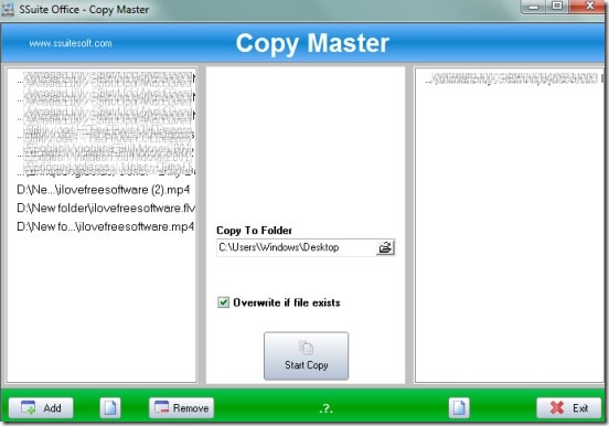 SSuite Office Copy Master_main interface 01 fast copy files