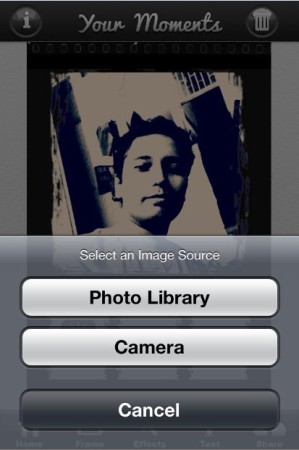 YourMoments-add photo from library or click from camera-Photo collage for Instagram