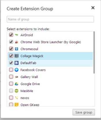 create extension group