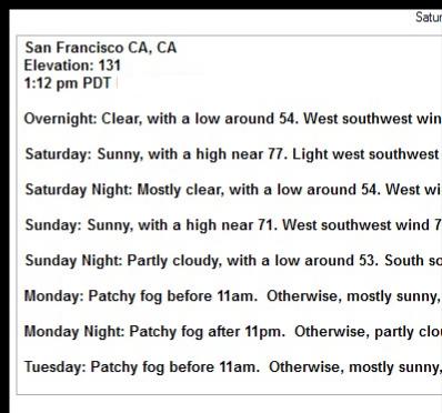 Weather Beetle forecast