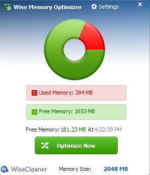 Wise Memory Optimizer finished optimization