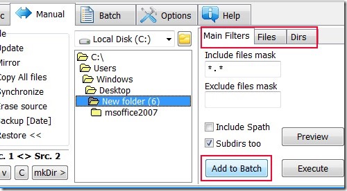 Zback_manual section 03 backup files and folders