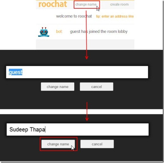 roohchat change name