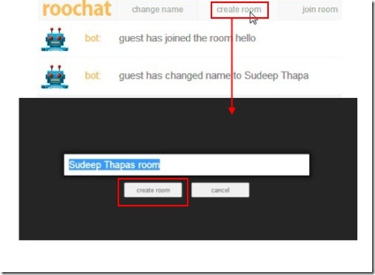 roohchat create room1