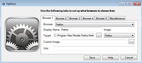 Browser Chooser settings