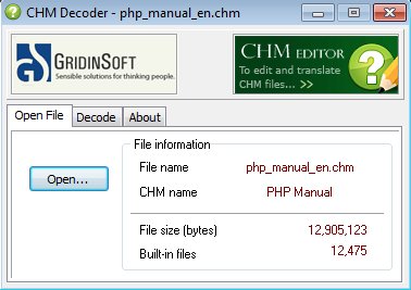 CHM Decoder default window