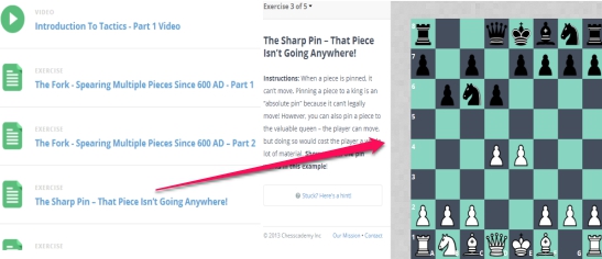 Chesscademy.com- complete exercises