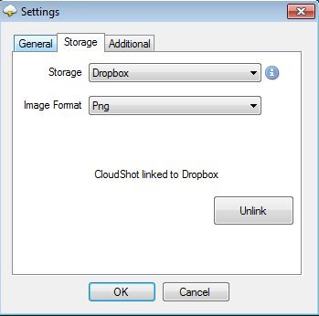 CloudShot setting up account