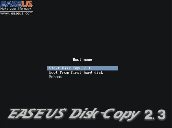 EaseUS Disk Copy Home Edition working