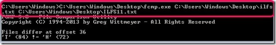 FCME.exe- compare two text files