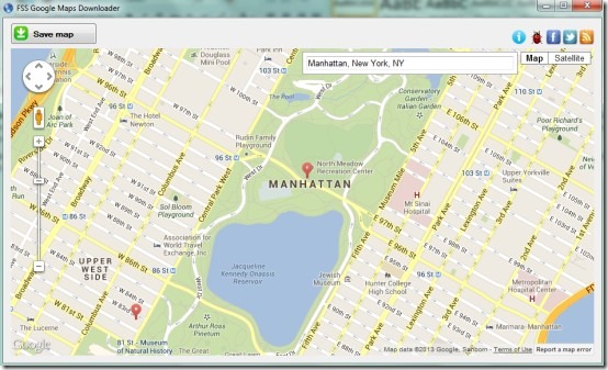 FSS Google Maps Downloader- interface 00 save Google Maps image