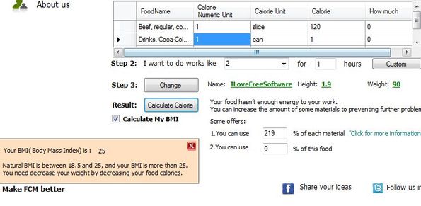 Foods Calorie Meter - Calorie Calculation