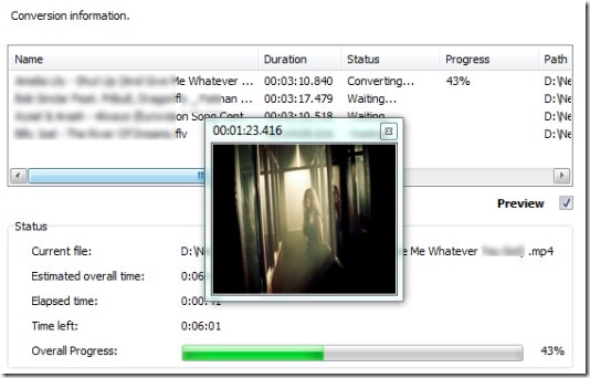 Free Easy Video to MP3 Converter- live preview for output video