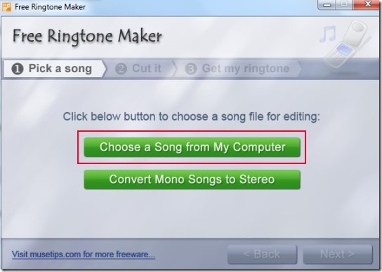 Free Ringtone Maker- main interface