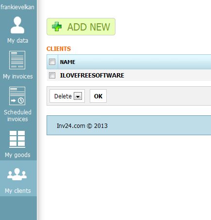 Inv24 adding new client