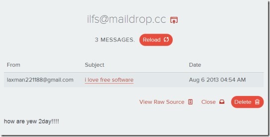MailDrop- receive emails to inbox
