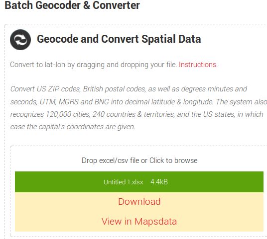 MapsData gecoder conversion