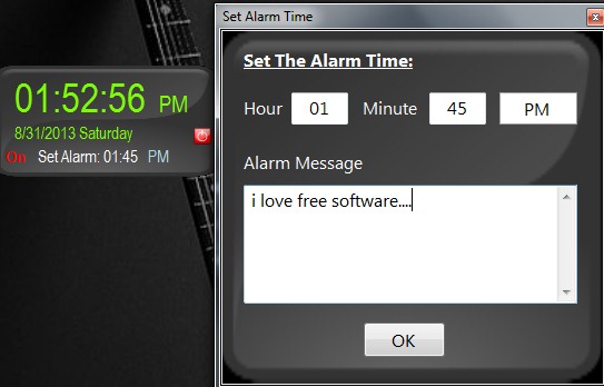 Mini Desktop Digital Alarm Clock- interface